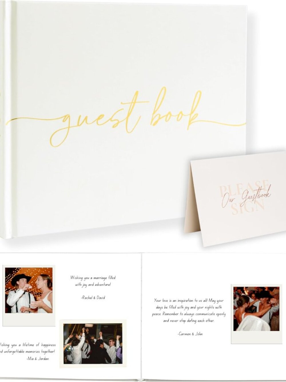 Wedding Guest Book Sign – Photo Guest Book for Wedding - Blank Page